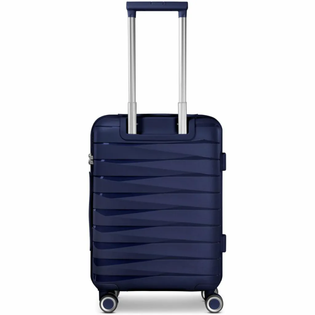 Hot Franky London 4 Rollen Kabinentrolley S 55 cm mit Dehnfalte dark blue