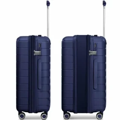 Hot Franky London 4 Rollen Kabinentrolley S 55 cm mit Dehnfalte dark blue