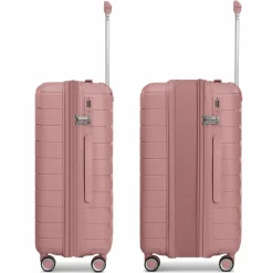 Franky Koffersets Als Hartgepäck|Koffersets 3-Teilig<London 4 Rollen Kofferset 3-teilig mit Dehnfalte rose