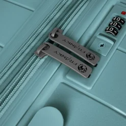 Clearance Franky London 4 Rollen Kofferset 3-teilig mit Dehnfalte mint green