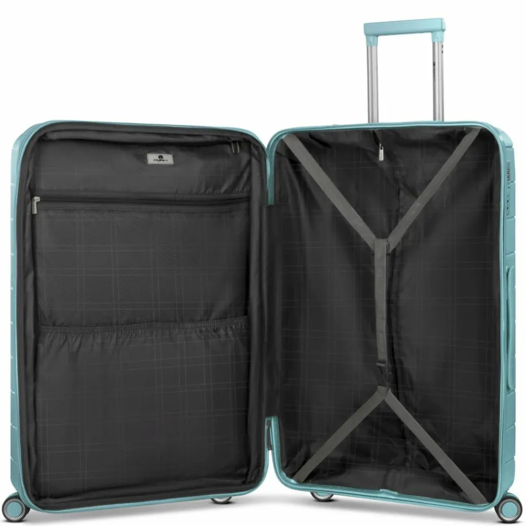 Online Franky London 4 Rollen Trolley L 74 cm mit Dehnfalte mint green