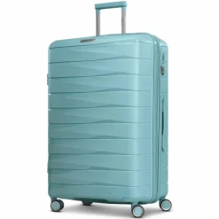 Online Franky London 4 Rollen Trolley L 74 cm mit Dehnfalte mint green