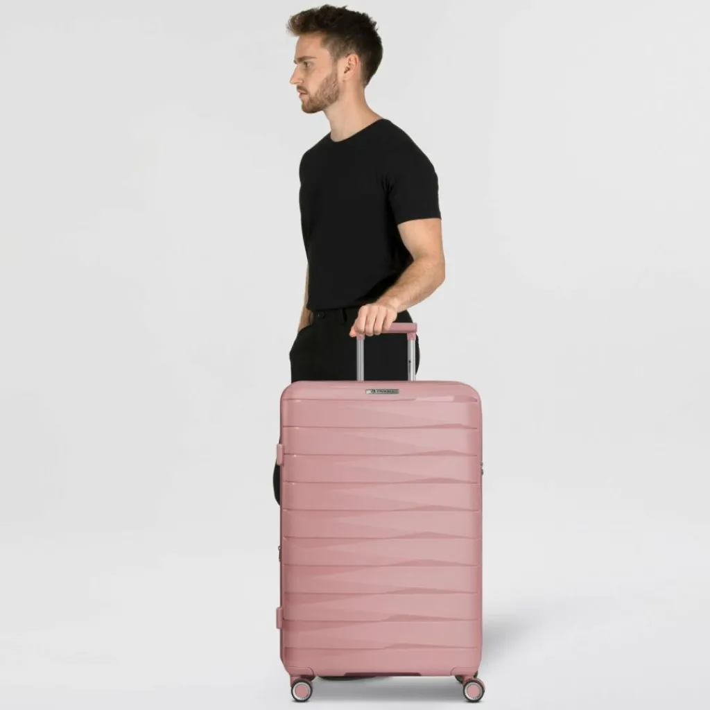 Hot Franky London 4 Rollen Trolley L 74 cm mit Dehnfalte rose