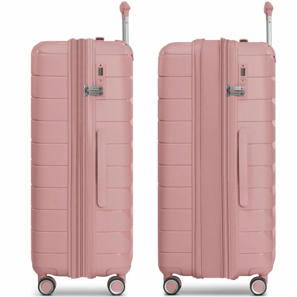 Hot Franky London 4 Rollen Trolley L 74 cm mit Dehnfalte rose