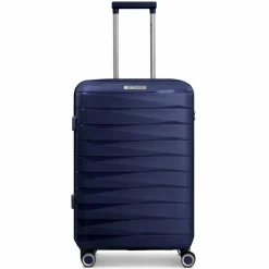 Franky Hartgepäck|4-Rollen Koffer<London 4 Rollen Trolley M 65 cm mit Dehnfalte dark blue