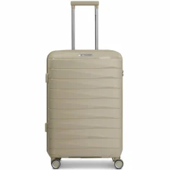 Sale Franky London 4 Rollen Trolley M 65 cm mit Dehnfalte beige