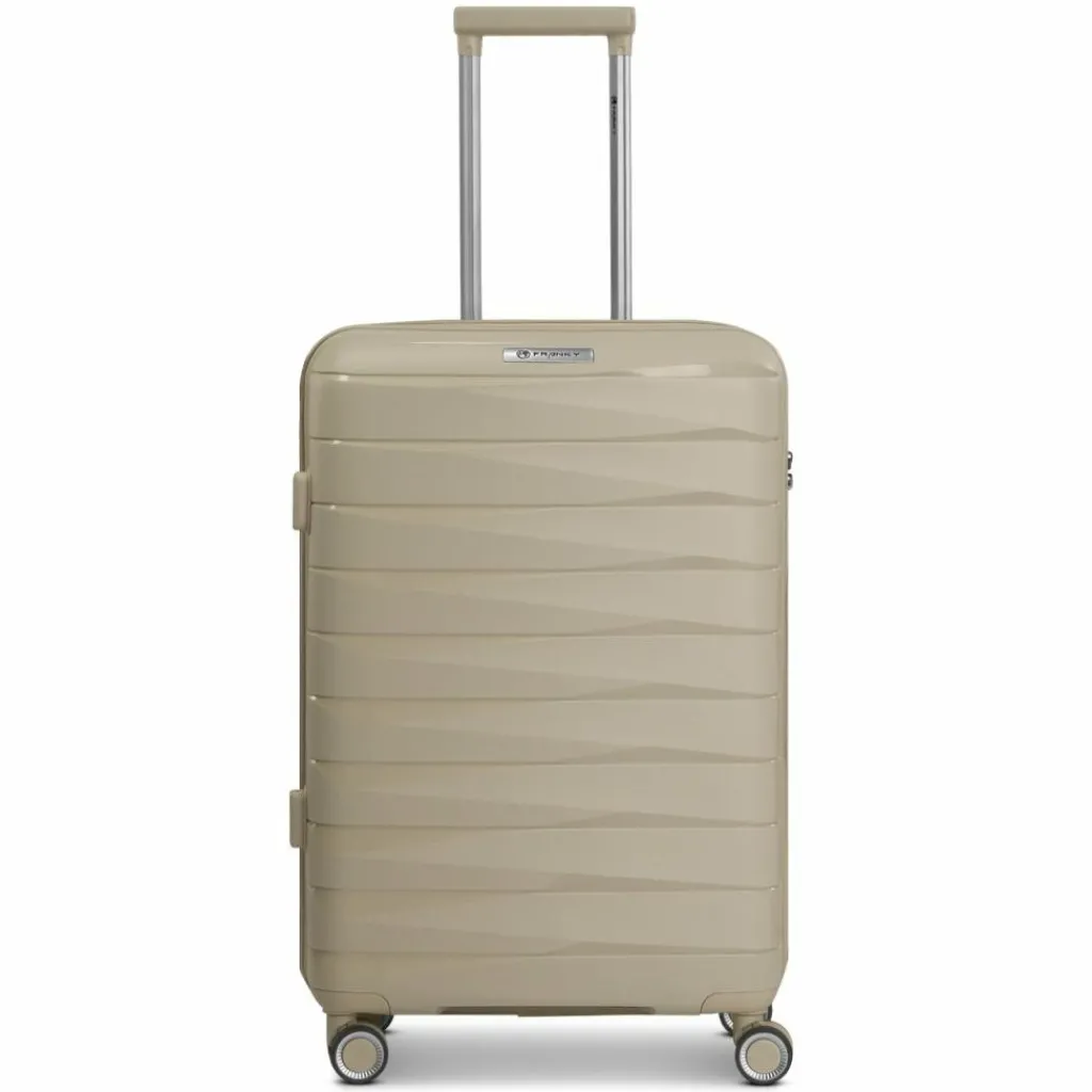 Sale Franky London 4 Rollen Trolley M 65 cm mit Dehnfalte beige