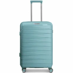 Franky Hartgepäck|4-Rollen Koffer<London 4 Rollen Trolley M 65 cm mit Dehnfalte mint green