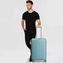 Franky Hartgepäck|4-Rollen Koffer<London 4 Rollen Trolley M 65 cm mit Dehnfalte mint green