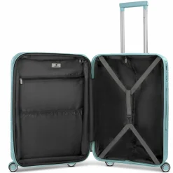 Franky Hartgepäck|4-Rollen Koffer<London 4 Rollen Trolley M 65 cm mit Dehnfalte mint green