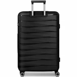 Franky Hartgepäck|4-Rollen Koffer<London 4 Rollen Trolley L 74 cm mit Dehnfalte black