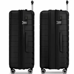 Franky Hartgepäck|4-Rollen Koffer<London 4 Rollen Trolley L 74 cm mit Dehnfalte black