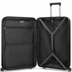 Franky Hartgepäck|4-Rollen Koffer<London 4 Rollen Trolley L 74 cm mit Dehnfalte black