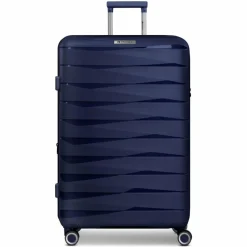 New Franky London 4 Rollen Trolley L 74 cm mit Dehnfalte dark blue