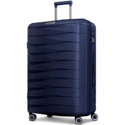 New Franky London 4 Rollen Trolley L 74 cm mit Dehnfalte dark blue