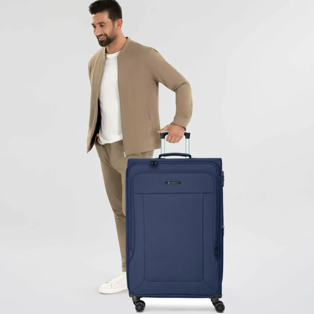 Franky Melbourne 3.0 4-Rollen Trolley 79 cm mit Dehnfalte dark blue