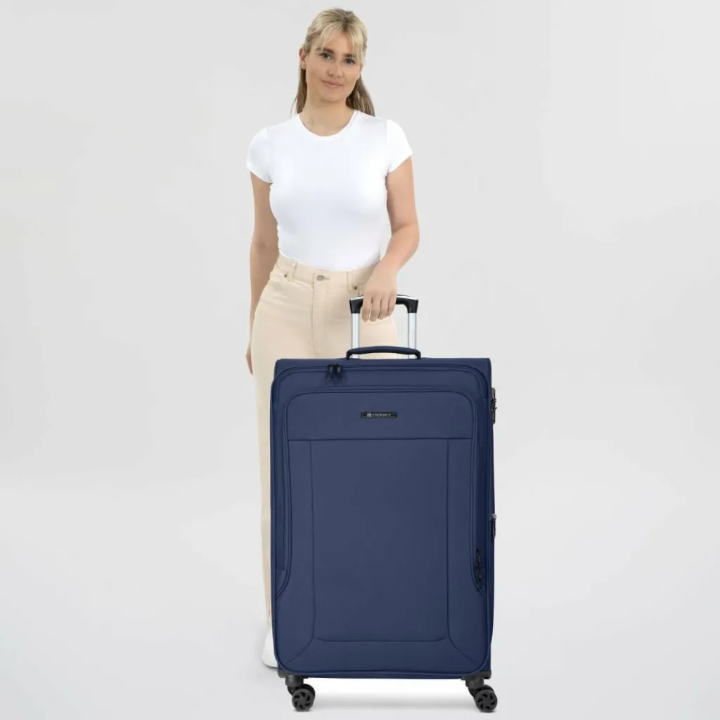 Franky Melbourne 3.0 4-Rollen Trolley 79 cm mit Dehnfalte dark blue