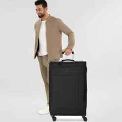 Franky Melbourne 3.0 4-Rollen Trolley 79 cm mit Dehnfalte black2