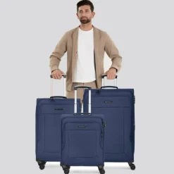 Best Franky Melbourne 3.0 4-Rollen Kofferset 3tlg. mit Dehnfalte dark blue