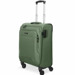 Franky Weichgepäck Kabinengepäck|4-Rollen Kabinentrolleys<Melbourne 3.0 4-Rollen Kabinentrolley 55 cm olive