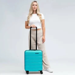 Outlet Franky Munich 4.0 4 Rollen Kabinentrolley S 53 cm mit Dehnfalte aqua dull