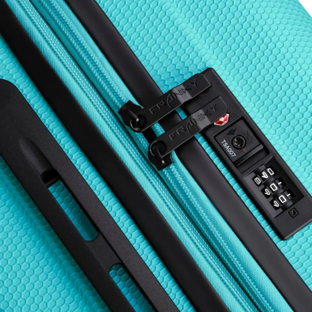 Outlet Franky Munich 4.0 4 Rollen Kabinentrolley S 53 cm mit Dehnfalte aqua dull