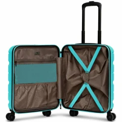 Outlet Franky Munich 4.0 4 Rollen Kabinentrolley S 53 cm mit Dehnfalte aqua dull