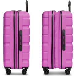 Franky Hartgepäck|4-Rollen Koffer<Munich 4.0 4 Rollen Trolley L 76 cm mit Dehnfalte pink dull