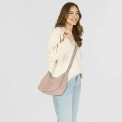 FredsBruder Schultertaschen<All About Beads Schultertasche Leder 30.5 cm chai latte