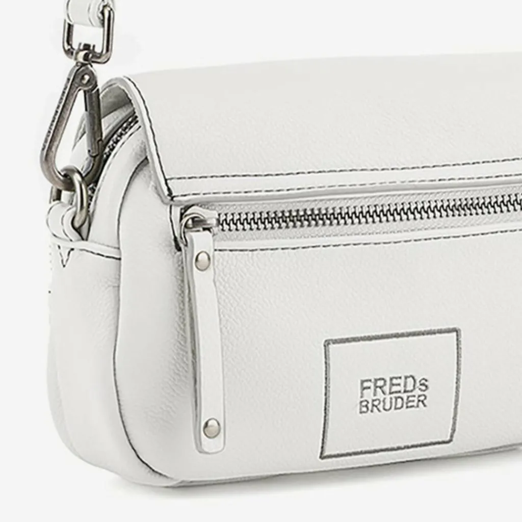 Hot FredsBruder Bestie Umhängetasche Leder 20 cm oat milk