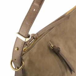 FredsBruder Beyond Schultertasche Leder 37.5 cm taupe