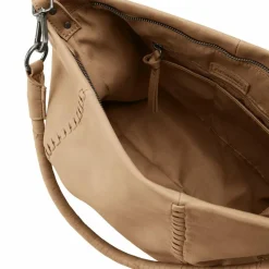 FredsBruder Schultertaschen<Calm Schultertasche Leder 41 cm milk coffee