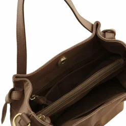 FredsBruder Henkeltaschen<Just Easy Handtasche Leder 28.5 cm khaki green