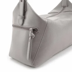 FredsBruder Umhängetaschen<My Bestie Umhängetasche Leder 36 cm warm grey