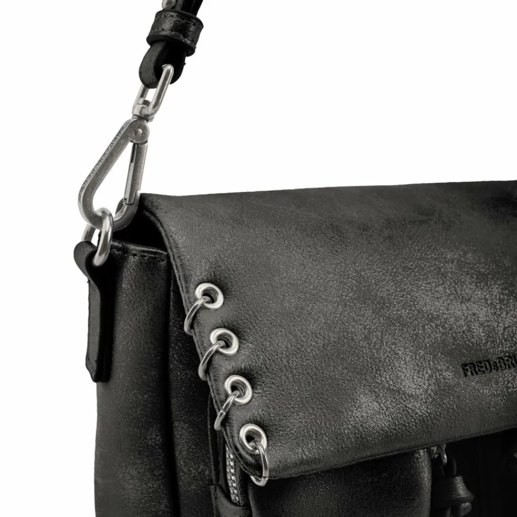 Sale FredsBruder Rebel At Heart Schultertasche Leder 26 cm black