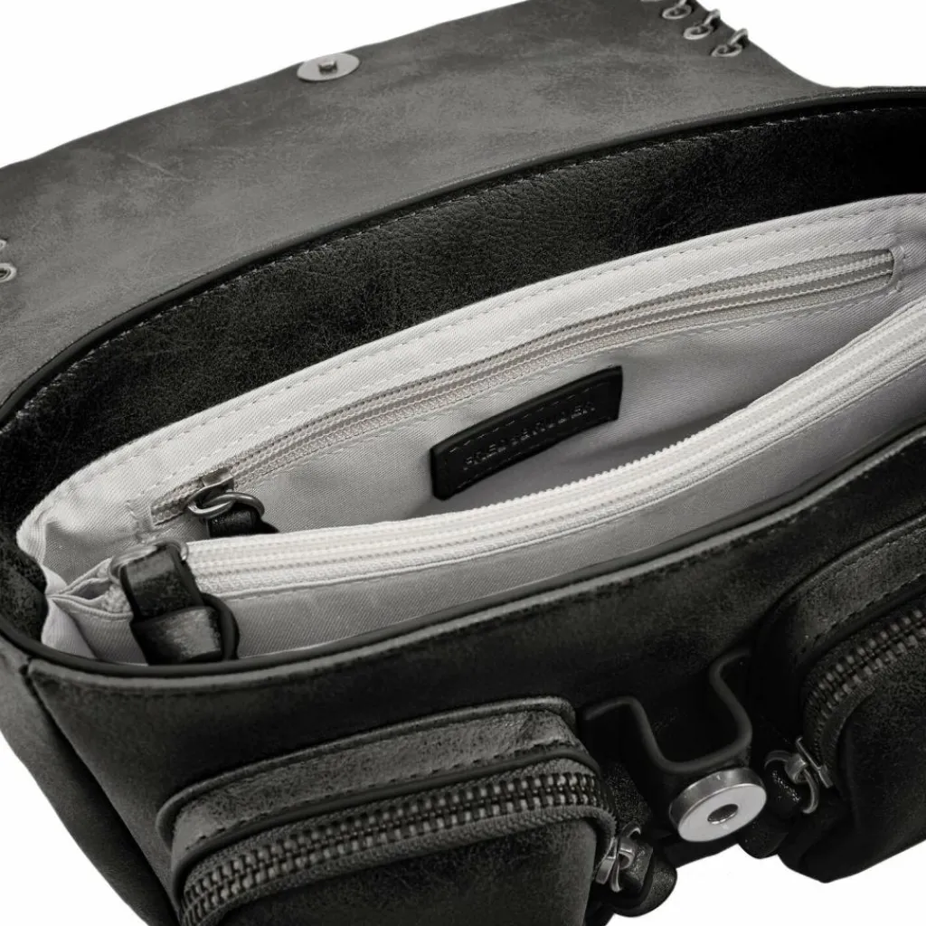 Sale FredsBruder Rebel At Heart Schultertasche Leder 26 cm black