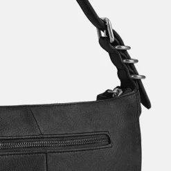 Best FredsBruder Ride Easy Schultertasche Leder 30 cm black