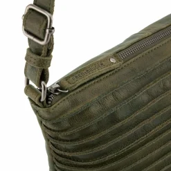 FredsBruder Umhängetaschen<Riffelinchen Umhängetasche Leder 23 cm khaki green