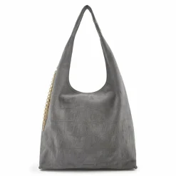FredsBruder Schultertaschen|Henkeltaschen<Velvet Wild Schultertasche Leder 39 cm dark grey