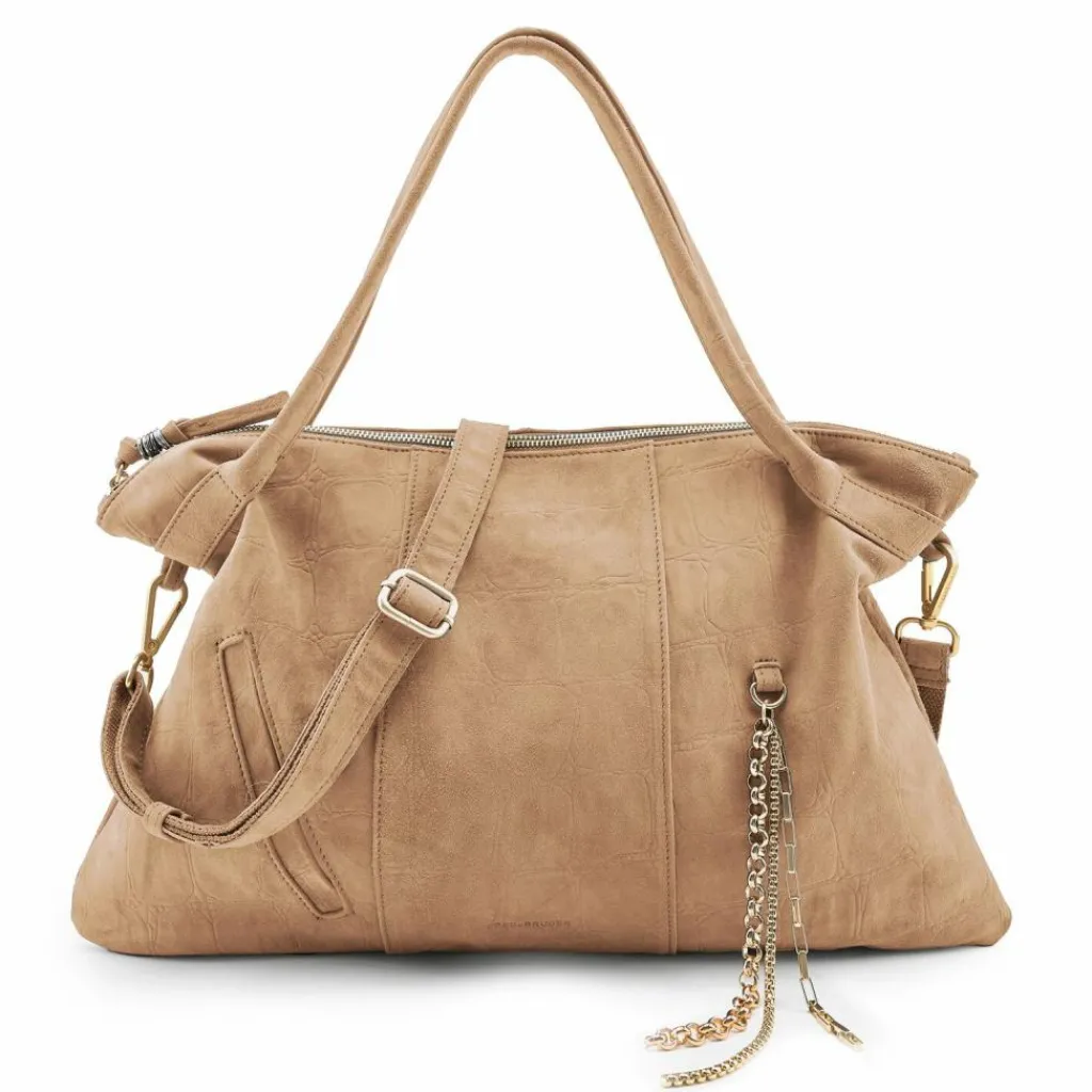 FredsBruder Schultertaschen<Velvet Wild Schultertasche Leder 59 cm camel