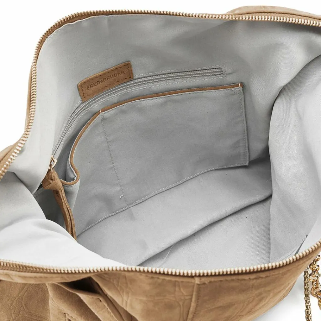 FredsBruder Schultertaschen<Velvet Wild Schultertasche Leder 59 cm camel