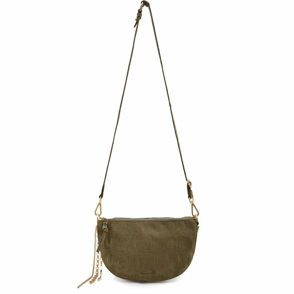 FredsBruder Umhängetaschen<Velvet Wild Umhängetasche Leder 28 cm khaki