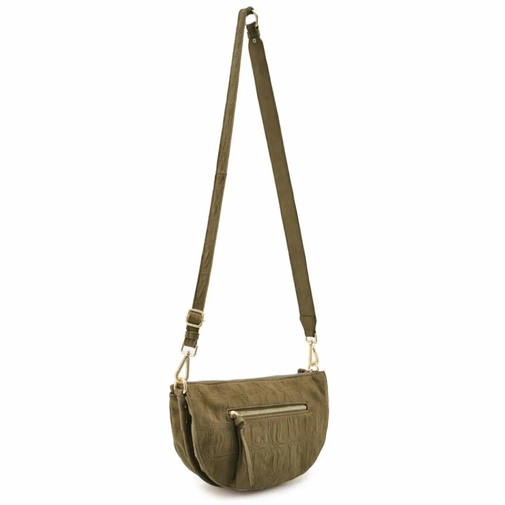FredsBruder Umhängetaschen<Velvet Wild Umhängetasche Leder 28 cm khaki