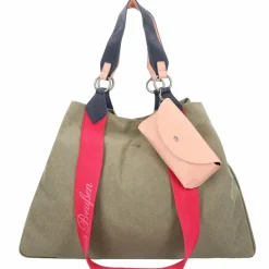Fritzi aus Preußen Shopper|Schultertaschen<Izzy Canvas Shopper Tasche 45 cm olive