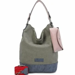 Fritzi aus Preußen Henkeltaschen|Schultertaschen<Izzy07 Olga Canvas Schultertasche 27 cm olive