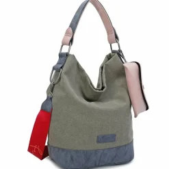 Fritzi aus Preußen Henkeltaschen|Schultertaschen<Izzy07 Olga Canvas Schultertasche 27 cm olive