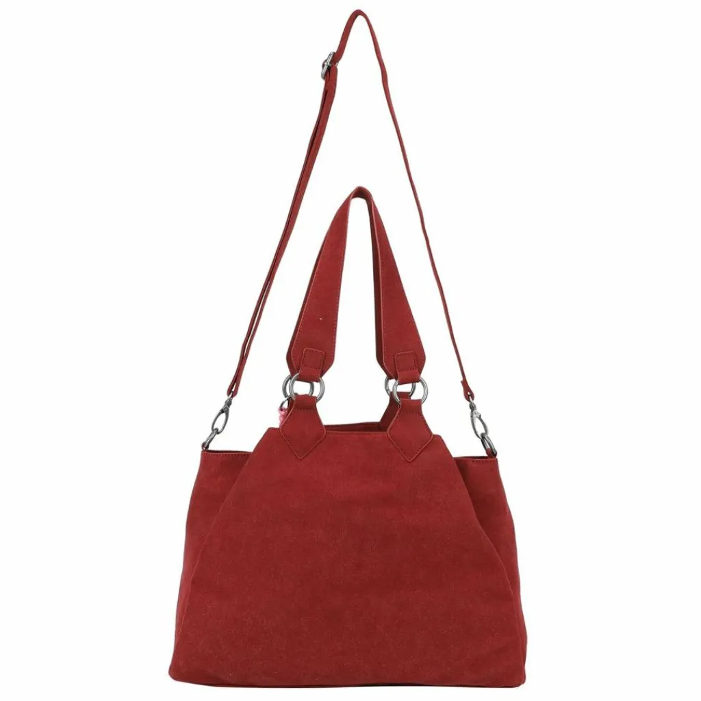 Fritzi aus Preußen Shopper|Schultertaschen<Maia Suede Jacky Shopper Tasche 40 cm ruby red