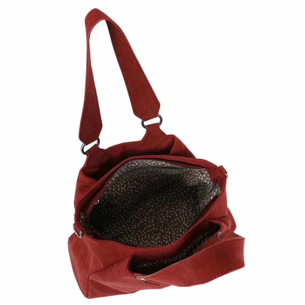 Fritzi aus Preußen Shopper|Schultertaschen<Maia Suede Jacky Shopper Tasche 40 cm ruby red