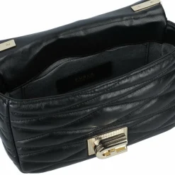 New Furla 1927 Schultertasche Leder 22 cm nero