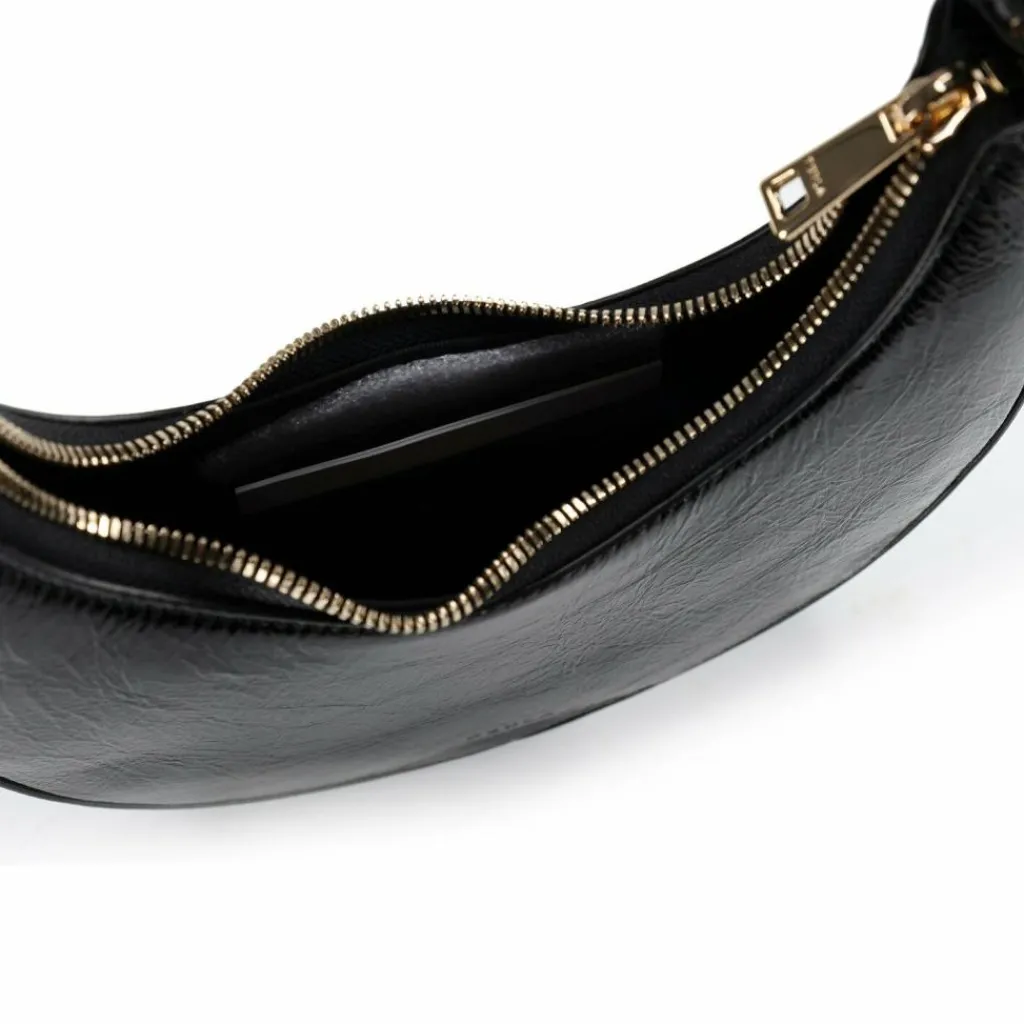 Furla Schultertaschen|Henkeltaschen<Delizia Schultertasche Leder 19 cm nero